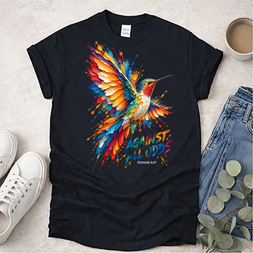 Against All Odds - Kingdom Birds - Christian T-Shirt