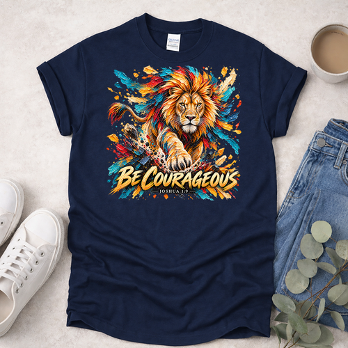 Be Courageous - Kingdom Animals - Christian T-Shirt