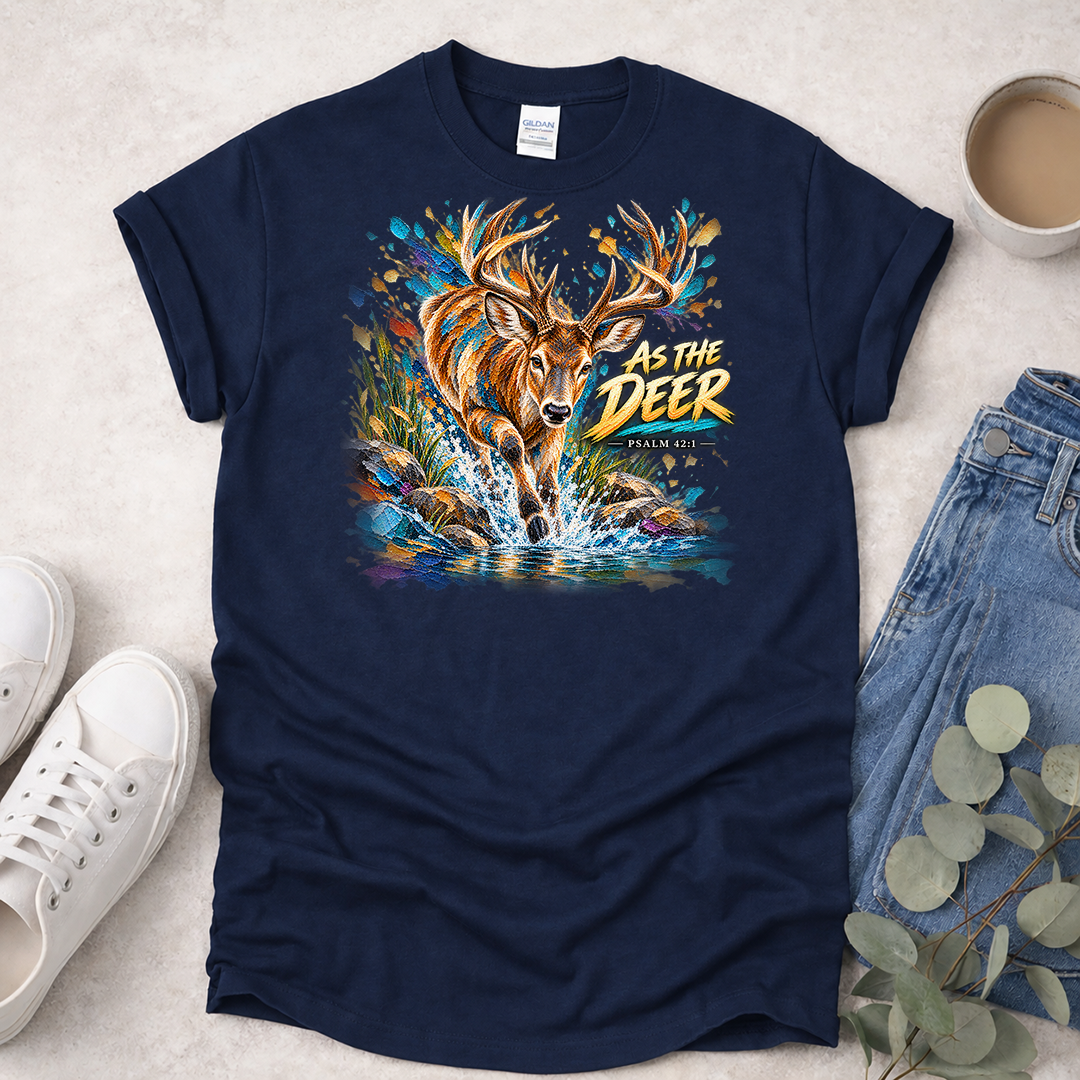 As The Deer - Christian T-Shirt