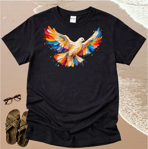 Broad Stroke Textured Dove - Christian T-Shirt