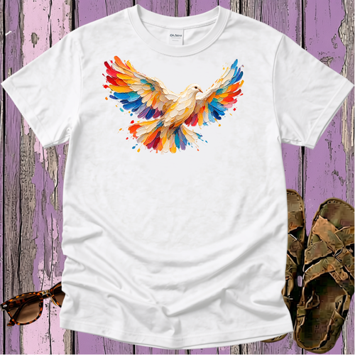 Broad Stroke Textured Dove - Christian T-Shirt