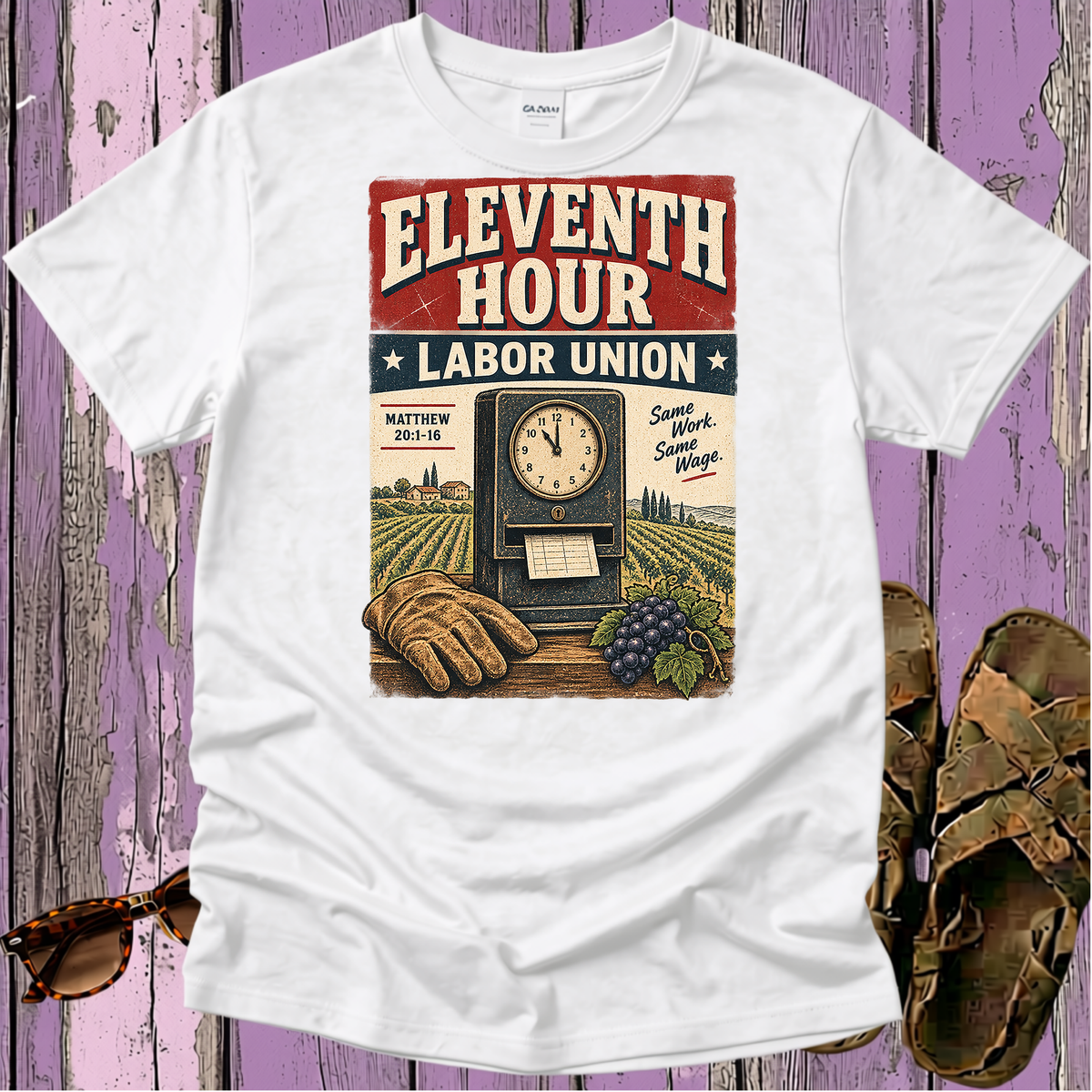The Parable of the Workers in the Vineyard - Christian T-Shirt