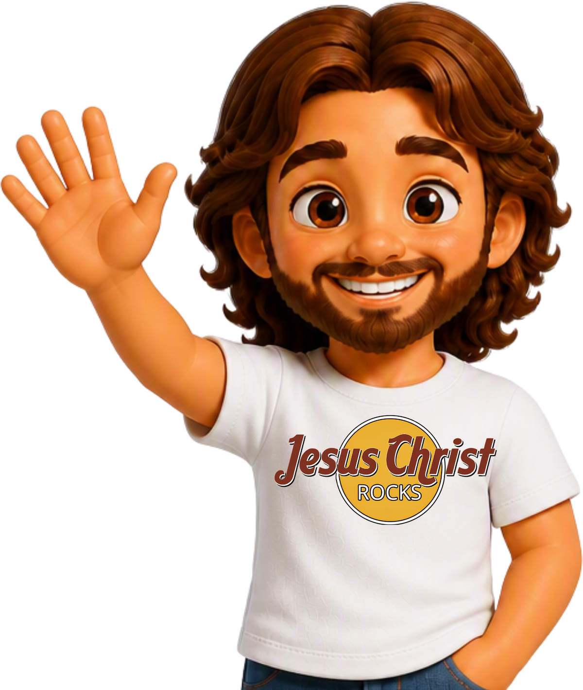Jesus Christ Rocks Christian T-Shirt | Retro Faith Graphic Tee