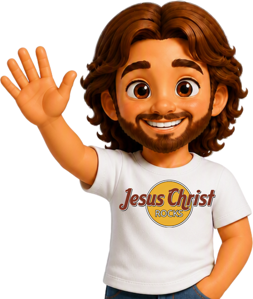 Jesus Christ Rocks Christian T-Shirt | Retro Faith Graphic Tee