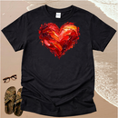 Broad Stroke Texture Heart - Christian T-Shirt