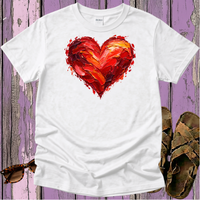 Broad Stroke Texture Heart - Christian T-Shirt