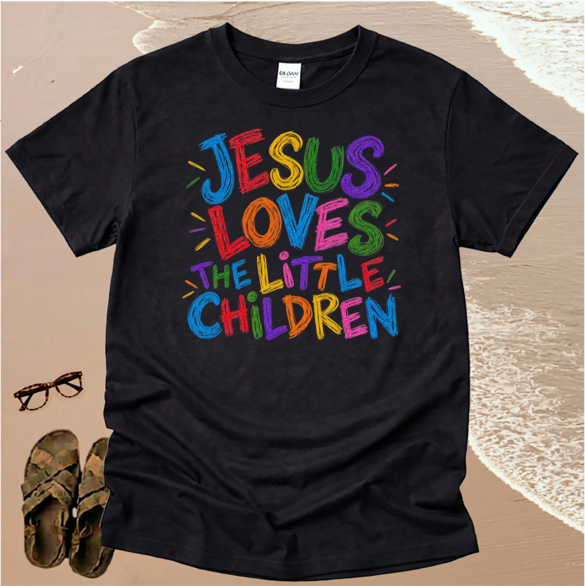 Jesus Love The Little Children - Christian Hymn Shirt