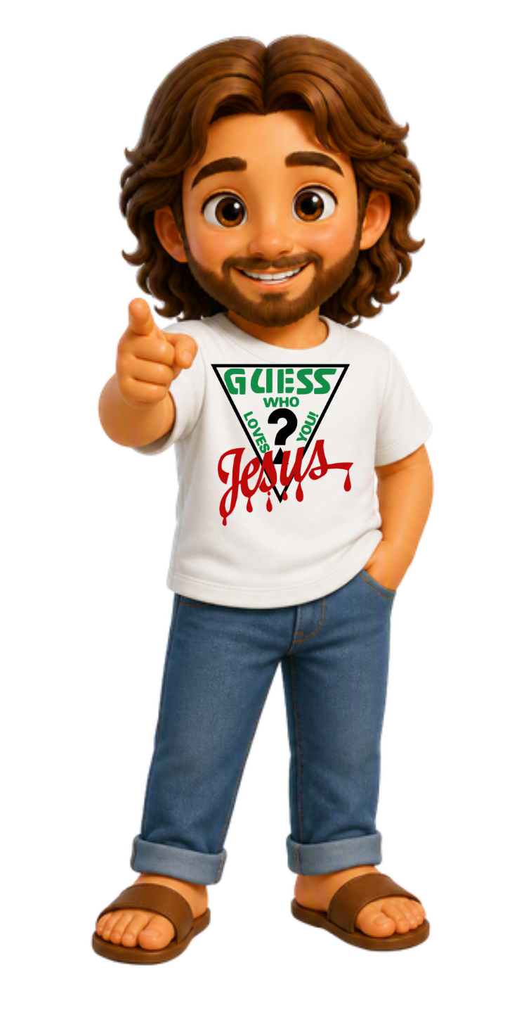 Vintage Parody Faith Tee – Guess Who Loves You Jesus Shirt