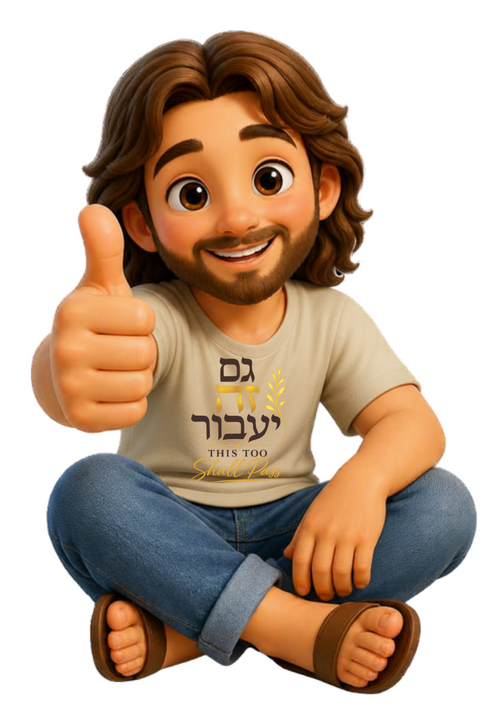 This Too Shall Pass Graphic Tee – Hebrew Scripture T-Shirt (Gam Zeh Ya'avor)