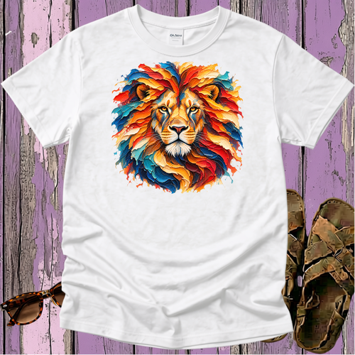 Broad Stroke Textured Lion - Christian T-Shirt