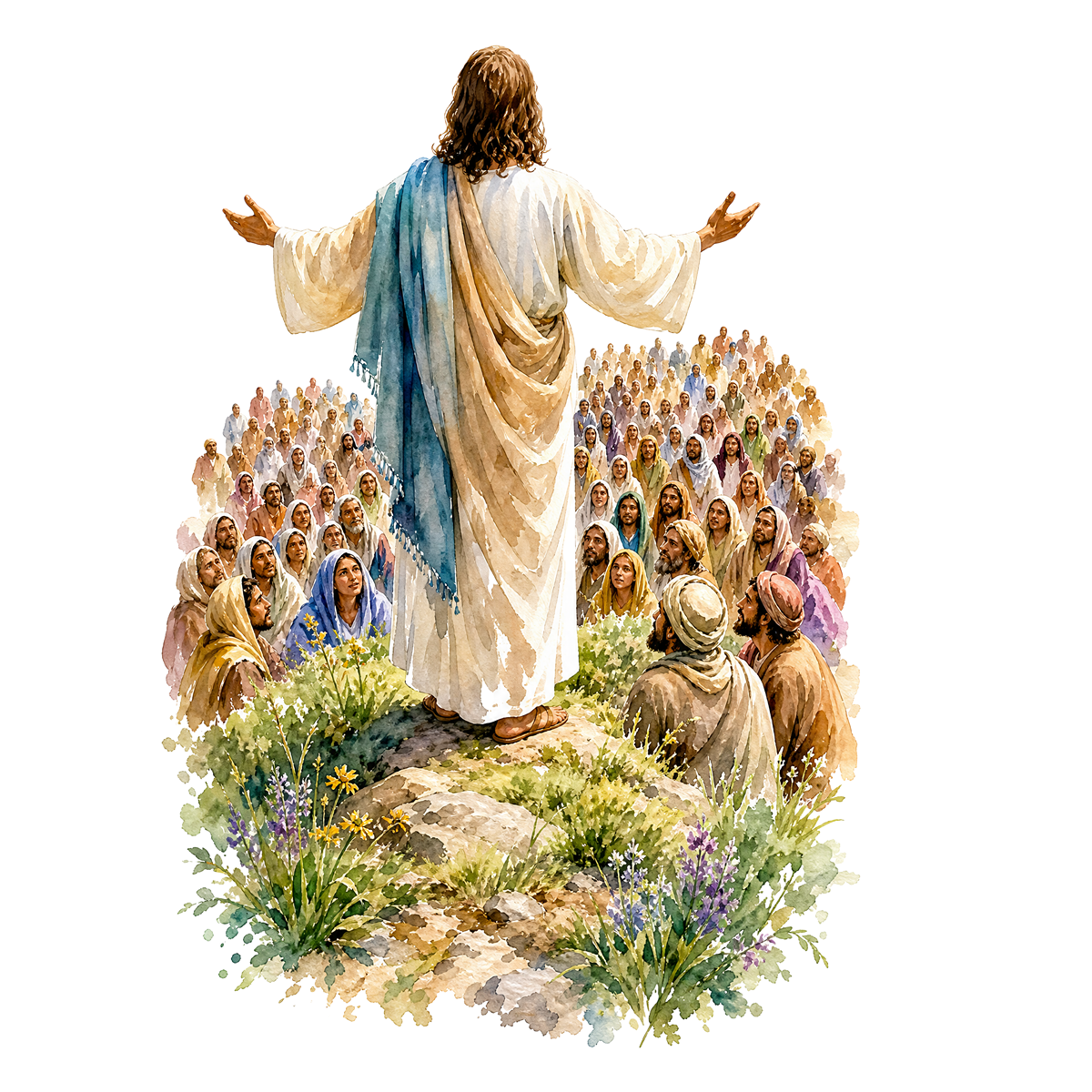 Sermon on the Mount Water Color TShirt