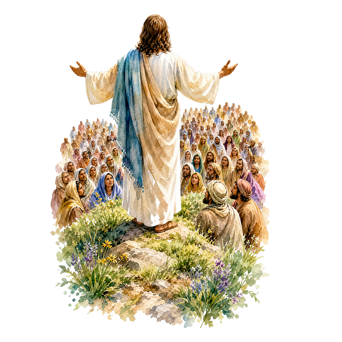 Sermon on the Mount Water Color TShirt