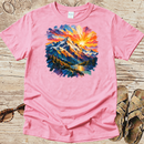 Broad Stroke Textured Mountains - Christian T-Shirt