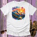 Broad Stroke Textured Mountains - Christian T-Shirt