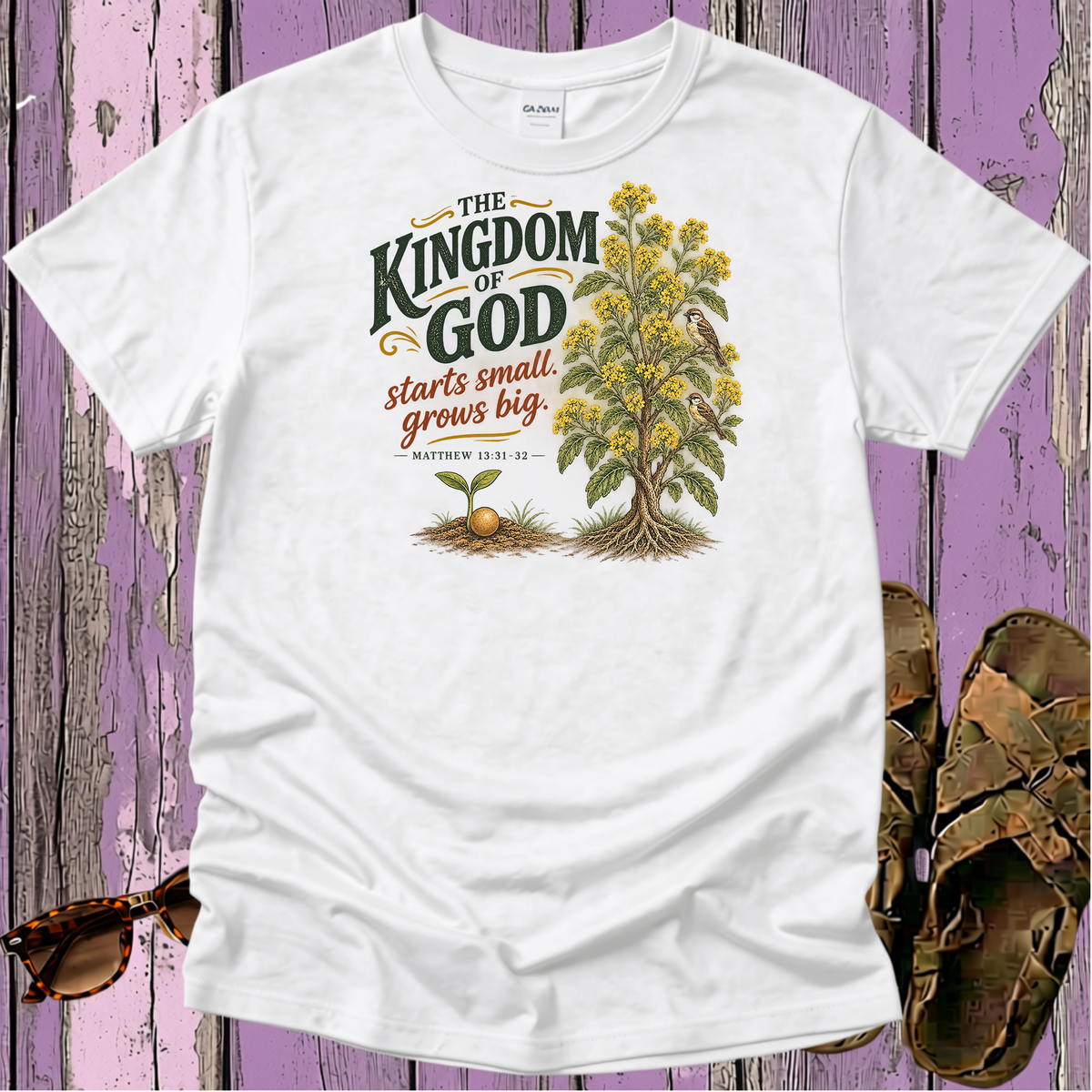 The Parables of the Mustard Seed and the Yeast - Christian T-Shirt
