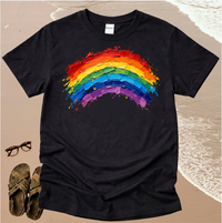 Broad Stroke Textured Rainbow - Christian T-Shirt
